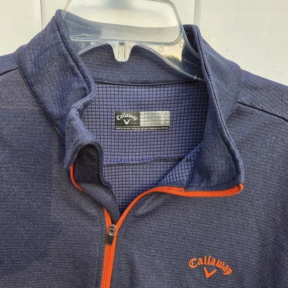 Callaway Golf Navy Quarter-Zip Pullover Men's Size  L - Picture 10 of 10